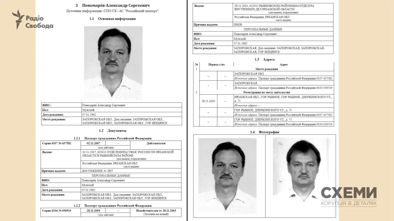 Александр Пономарев, паспорт РФ